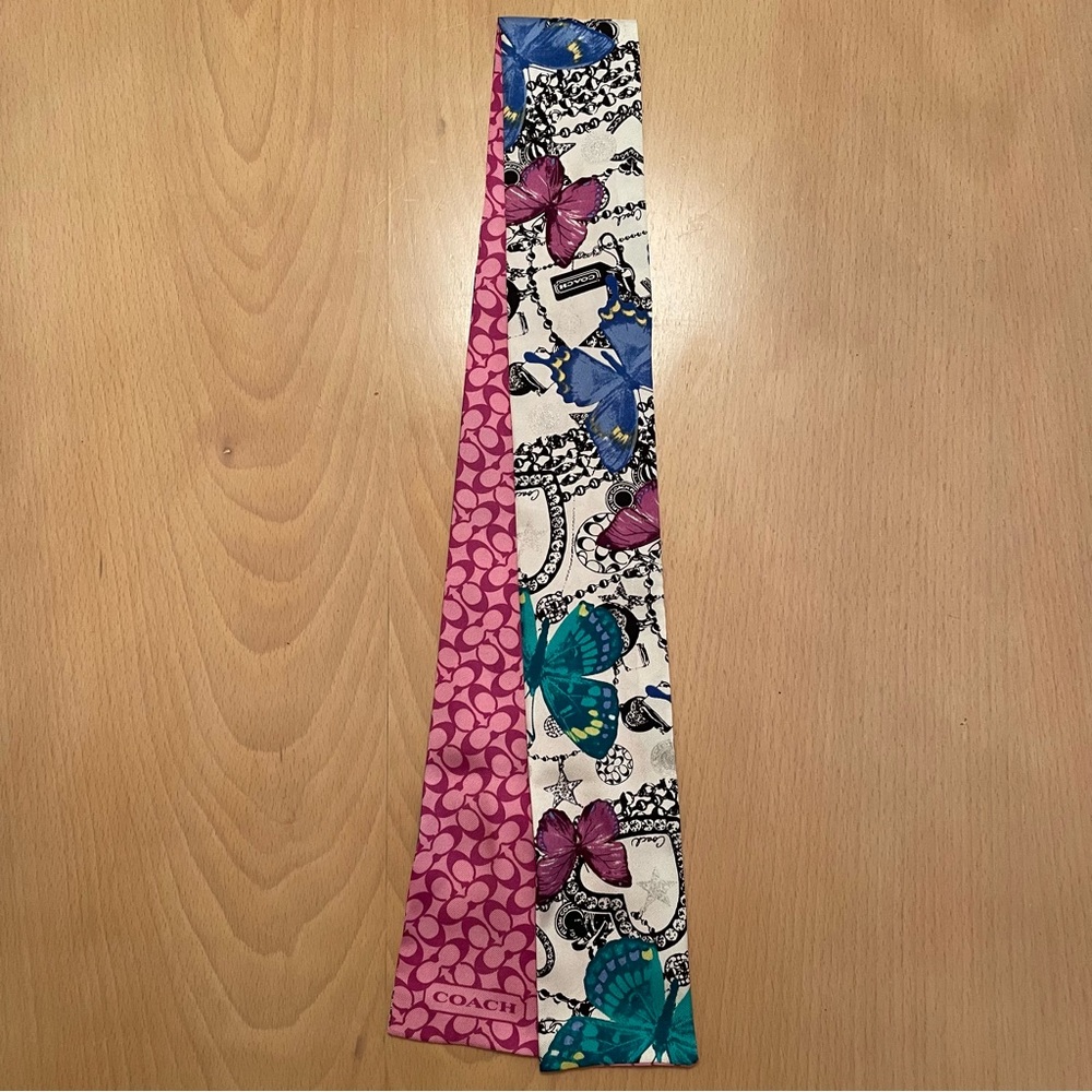 COACH Silk Skinny Scarf